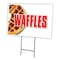 Signmission Waffles Yard Sign & Stake outdoor plastic coroplast window, C-1824 Waffles C-1824 Waffles - alternate 1